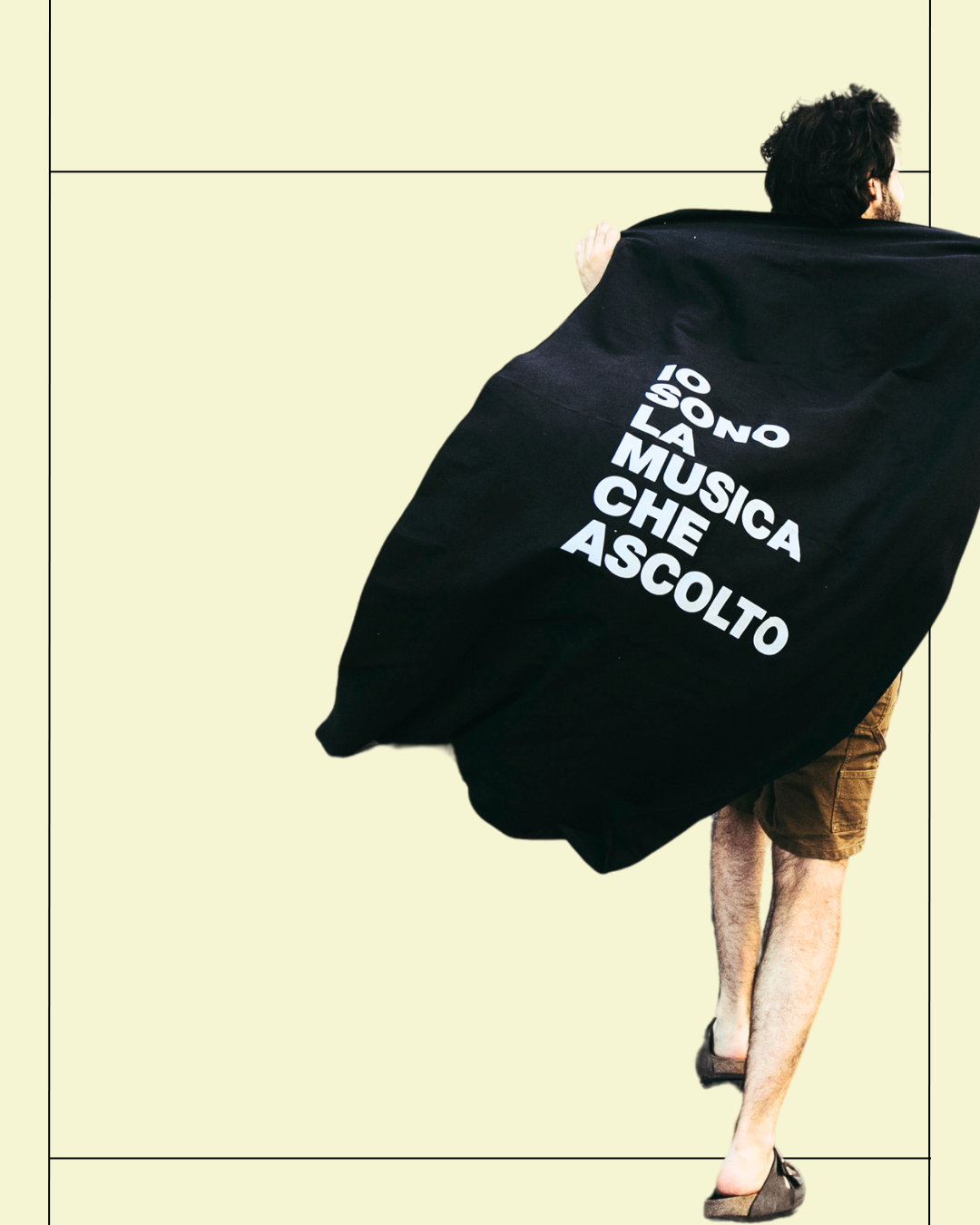 Telo "IO SONO LA MUSICA CHE ASCOLTO"