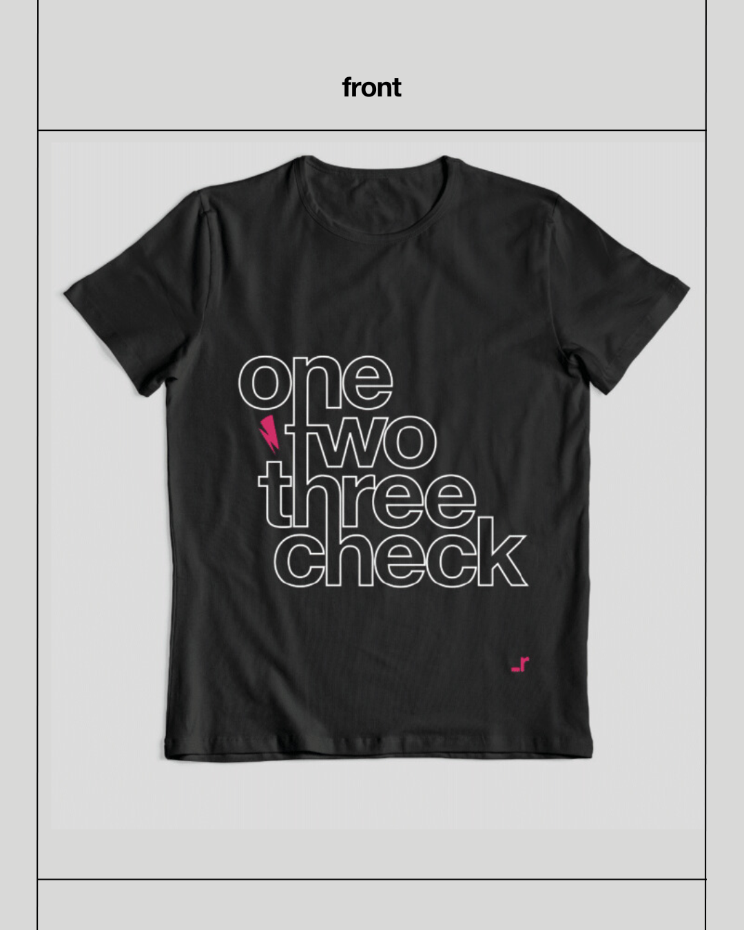 T-shirt "One Two Three Check"